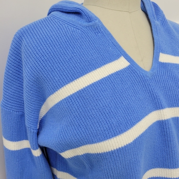 Banana Republic Striped Hoodie Sweater Size M - Picture 2 of 8